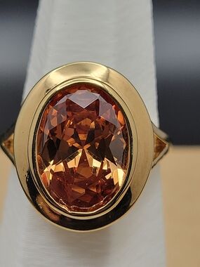 Vintage Gold Tone Ring by Marks & Spencer - Sleek Women's Costume Jewelry